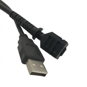 Fabricación de fábrica LBT Cable de alimentación de enchufe de alambre Producto VX820 Doble IDC de 14 pines a USB2.0 macho para Verifone VX820