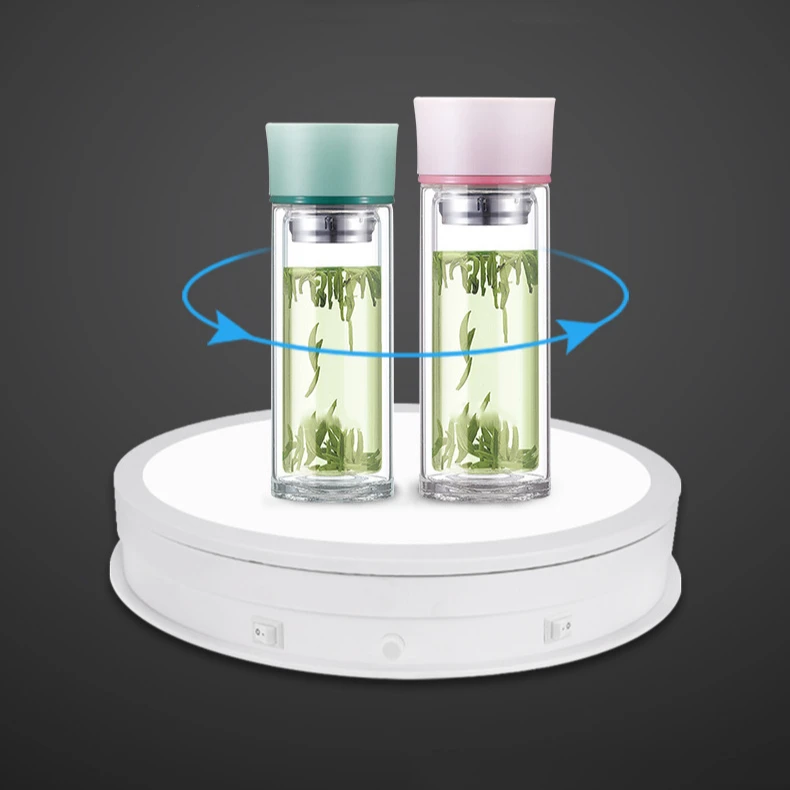 Электрическая вращающаяся на 360 Градусов Подставка для фотосъемки 15/20/30 см с нагрузкой 10-25 кг, бесшумная студийная подставка для съемки со светодиодом