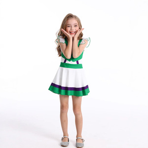 Vestido de Princesa de <span class=keywords><strong>Buzz</strong></span> <span class=keywords><strong>Lightyear</strong></span> de Toy Story con Mangas con Volantes para Niñas, Disfraz de Carnaval de Halloween, Disfraces de Películas y Series de TV para Niñas - Product Image 2