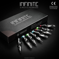 Aiguilles de cartouche de tatouage jetables en acier inoxydable stérilisées au gaz EO pour maquillage permanent et art corporel – Vente en gros