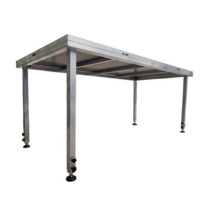 Plateforme de scène DJ portable 4x4 pieds, forme carrée, en alliage d'aluminium et contreplaqué, structure de scène pour événements extérieurs et concerts - Product Image 2