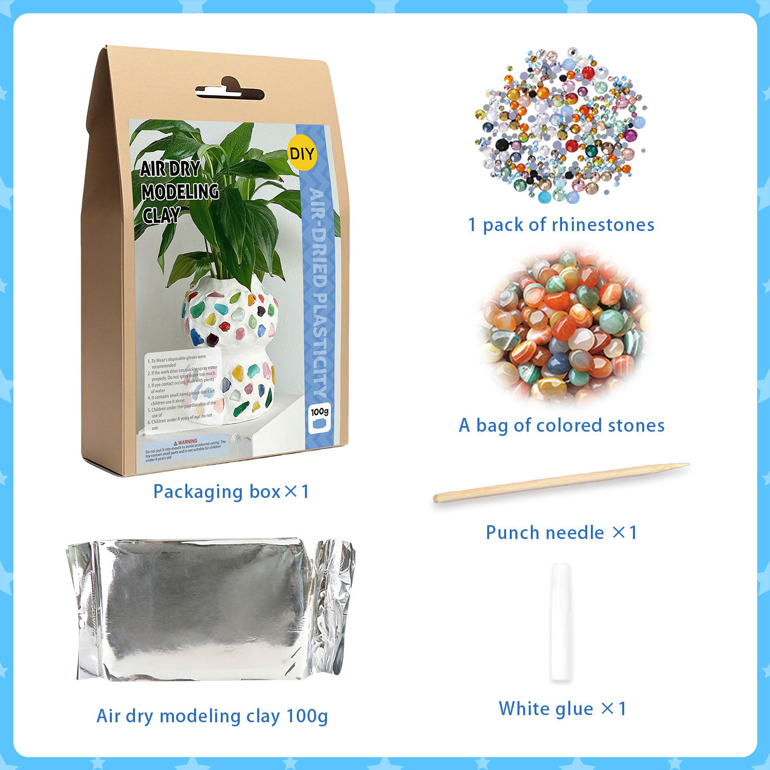 Air-Dried Clay DIY Kit Style 7