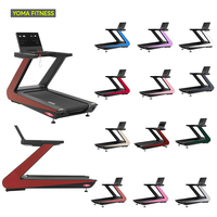 Centro de entrenamiento físico LED Plus Display Treadmill Máquinas de ejercicio cardiovascular Equipo de gimnasio aeróbico de gama alta para atletas que corren