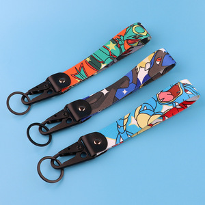 Anime Poke Mon Stainless Steel Pikachu Pendant Keychain with Metal Lobster Clasp-Eco-Friendly Reusable <b>Car</b> Key Ring <b>Lanyard</b> - Product Image 3