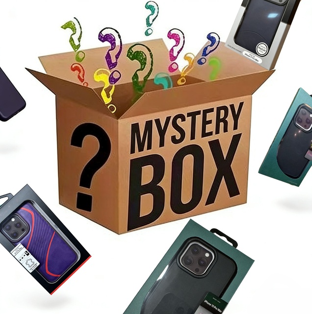Mystery Box Luxury Electroplate Designer Leather Shockproof Mobile Phone Cases for 17-7