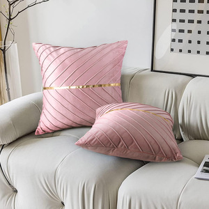 沙发床用方形白色枕套，带绒球的柔软天鹅绒靠垫套，适合客厅卧室家居装饰 - Product Image 3