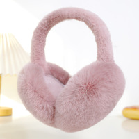 Cache-oreilles en peluche mignons pour femmes, cache-oreilles pliables chauds pour l'hiver, protège-oreilles pour le froid, pour l'extérieur