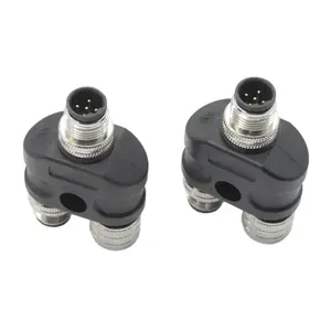 ขั้วต่อ M12 กันน้ำ รหัส B แบบ 5 ขา ตัวแยก Y 1 ตัวผู้ 1 ตัวผู้ และ 1 ตัวเมีย ผู้จัดจำหน่ายขั้วต่ออิเล็กทรอนิกส์ - Product Image 2