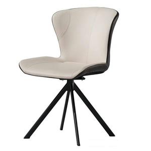 Silla de Escritorio Moderna de Cuero para Hotel con Patas de Hierro, Giratoria, para Recepción, Negociación, Comedor, Tapizada en Tela - Product Image 2