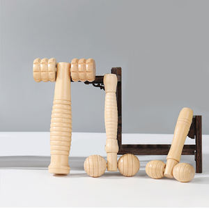 Fábrica OEM Wood Therapy Massagem <span class=keywords><strong>Roller</strong></span> Tool Ferramentas De Massagem De Madeira Back Massager Relaxar Músculos - Product Image 5