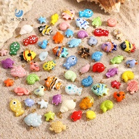 SUMMLY Ciondoli Carini a Tema Animali Marini in Acciaio Inossidabile Placcato Oro 18K, a Forma di Pesce, Conchiglia e Stella Marina, per Creazione Gioielli Fai da Te e Braccialetti