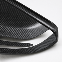 Ensemble de coques de rétroviseurs latéraux automobiles en fibre de carbone sergé brillant ODM, incurvées, avec ouverture de garniture inférieure