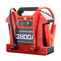 Kann als Autostarter Verwendet Werden Starthilfegerät mit Reifenfüller Notfall-Booster 2800A Spitzenstrom Outdoor-Powerbank