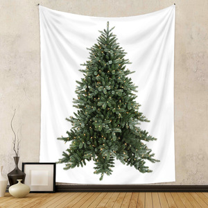 Haute qualité personnalisé joyeux noël arbre tenture murale <span class=keywords><strong>tapisserie</strong></span> Festival toile de fond pour chambre <span class=keywords><strong>et</strong></span> salon décoration de noël - Product Image 3