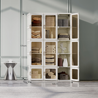 Armoire de rangement intégrée moderne et simple pour la maison, armoire pliable en plastique pour petit appartement, chambre à coucher, mobilier domestique général