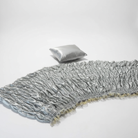 Matelas de cercueil en satin taffetas blanc de style européen, doublure de couvercle et de fond de cercueil, textile de marque élégant pour adultes, fabriqué en Chine