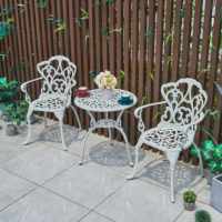 CHOUVANT K/D mobilier d'extérieur, ensemble de mobilier de jardin décontracté en fonte d'aluminium, tables de bistrot de cour classique/arrière-cour