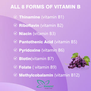 เยลลี่วิตามินคอมเพล็กซ์ที่มีศักยภาพพิเศษสำหรับอารมณ์พลังงานภูมิคุ้มกันสนับสนุนรสชาติองุ่นเยลลี่ B2วิตามินที่เป็นมิตรกับมังสวิรัติ - Product Image 3