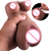 Muñeca Sexual Realista de Color Marrón, Vagina de Bolsillo, Masturbador Masculino, Vagina Anal Suave Realista en 3D, Juguetes Sexuales para Adultos para Hombres