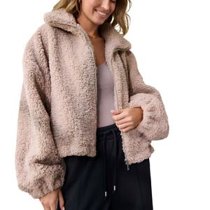 Ventes en gros de sweats à capuche pour femmes en molleton lourd avec fermeture éclair intégrale et poignets élastiques, sweat à capuche d'hiver personnalisé pour femmes avec logo sur le devant - Product Image 2
