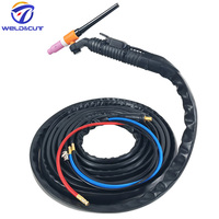 Torche de soudage TIG refroidie à l'eau WTR18, 280A DC 270A AC, tête rotative, poignée côtelée, torche TIG WTR-18