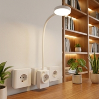 Lampe de lecture LED murale portable pour chambre d'hôtel moderne, avec contrôle tactile CCT flexible et variateur d'intensité, prise européenne
