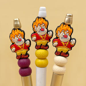 Venta al por mayor personalizado DIY grado alimenticio BPA libre Miser silicona encanto y llavero joyería figura cuentas silicona Focals cuentas - Product Image 5