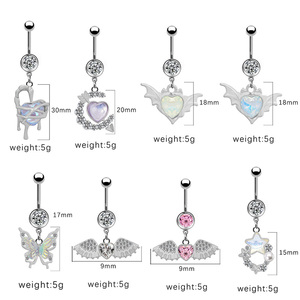 Gaby corazón personalizado fantasía grande quirúrgico Acero inoxidable ombligo anillos al por mayor a granel ombligo piercing ombligo joyería - Product Image 2
