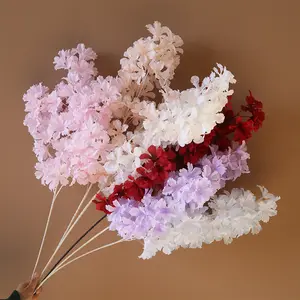 Silk Fake Faux Artificial Flower Flying Snow Cherry Blossom for Wedding Home Decoration