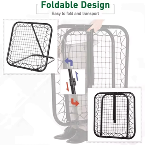 Portable Eco-Friendly Multi-Sport Training Equipment Basketball Baseball Football <b>Soccer</b> Rebounder Hitting Practice Net 84x84cm - Product Image 3