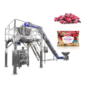 Máquina automática de envasado de verduras con pesadora de 14 cabezales, máquina de envasado de bolsas de repollo y lechuga de frijol largo