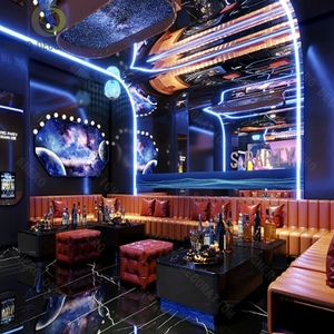 Meubles de salon de luxe pour boîte de nuit, bar, lounge, <span class=keywords><strong>restaurant</strong></span>, banquettes en tissu rouge velours, salon VIP, canapés de <span class=keywords><strong>karaoké</strong></span> pour boîte de nuit, 2026 - Product Image 5