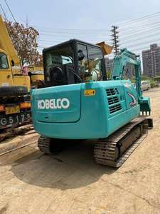 Mini-excavatrice sur chenilles hydraulique d'occasion Kobelco SK60, 6 tonnes, modèle 2023, pompe moteur 25KW, testée, bon état, faible kilométrage - Product Image 5