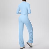 Ensemble de yoga 3 pièces taille haute, coupe ajustée, respirant, léger, extensible dans les quatre sens, grande taille, pour entraînement, marque privée, Fantasy Workout Long