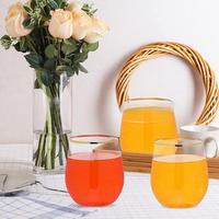 Verre à Vin sans Pied Vente Flash d'Usine 9oz 12oz 16oz en Plastique PET Forme d'Œuf Personnalisable