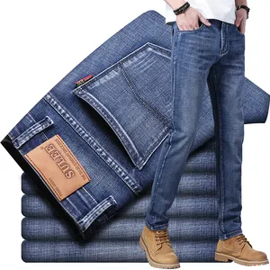 Celana Panjang Jeans Pria, Celana Panjang Denim Kasual Bisnis Kualitas Tinggi Merek Top Mode Baru 2022