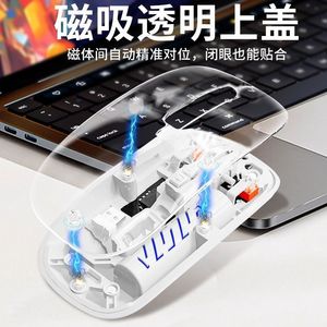 Transparent Wireless Bluetooth <b>Mouse</b> 1600Dpi 4 Keys Ergonomic Design For Office Gaming Dual Mode 2.4G Charging - Product Image 4