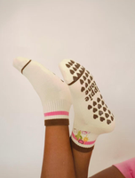 Chaussettes de yoga respirantes et écologiques pour jeunes, avec design personnalisé, pour la pratique d'Iyengar avec support – Protection et stabilité
