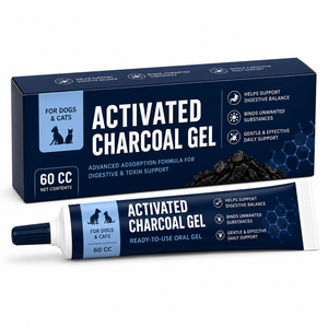 Gel de Carbón Activado para Mascotas de Alta Adsorción, para Perros y Gatos, Apoyo al Tracto Digestivo, Suplemento de Arcilla Bentonita de Marca Privada - Product Image 1