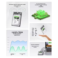 Casing Hard Drive Eksternal SATA 2.5 Inch ke USB 3.0, Portable SSD HDD Mobile Disk Box, Caddy Hard Drive Laptop