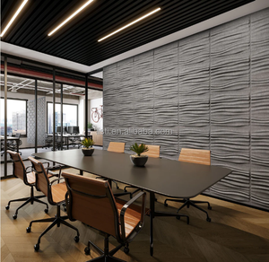 Panneaux acoustiques en feutre 3D insonorisés 30*30/50*50cm carreaux de polyester pour plafonds muraux de fond - Product Image 3