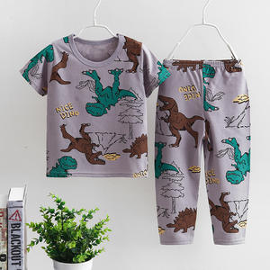Combinaison à manches courtes pour enfants, respirante, 100% coton, vêtements climatisés, vêtements d'été pour bébés, nouvelle collection 2021 - Product Image 3