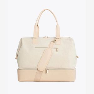Free Sample Custom Logo Waterproof Canvas Travel Sports Gym Tote <b>Overnight</b> Weekend Duffle <b>Bag</b> With Compartment - Product Image 1