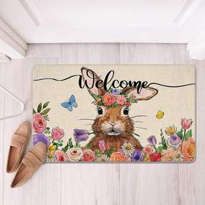 <span class=keywords><strong>Tapis</strong></span> <span class=keywords><strong>de</strong></span> <span class=keywords><strong>cuisine</strong></span> antidérapant et imperméable à motif lapin <span class=keywords><strong>de</strong></span> Pâques, idéal pour salle <span class=keywords><strong>de</strong></span> bain, porte et décoration intérieure - Vente en gros - Product Image 3