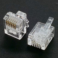 Prise téléphonique modulaire professionnelle RJ11 adaptateur réseau tête de câble RJ12 6P6C loquet droit connecteur mâle accessoires de connecteur