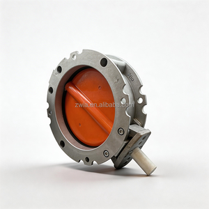 Vanne papillon industrielle DN300 à brides, corps en fonte ductile, <span class=keywords><strong>disque</strong></span> en acier inoxydable, prix direct usine pour centrale de malaxage - Product Image 1