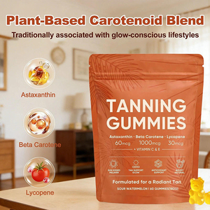 Hot Selling Adult Tanning Gummies Astaxanthin Beta Carotene & Lycopene <b>Blend</b> Vitamins C& E 60 Per <b>Bottle</b> Radiant Healthy Skin - Product Image 3