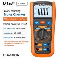 Vici VC4060C Testeur de moteur - Testeur de milliohms/isolement/inductance (0,1m-200 1M-6000M 0,01mH-99,99H) Portable et manuel