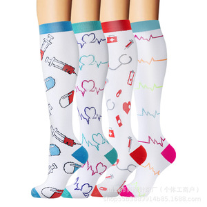 ถุงเท้ารัดกล้ามเนื้อสำหรับวิ่งกลางแจ้ง หลายสี ความยาวถึงเข่า สำหรับผู้ชายและผู้หญิง จากผู้ผลิต - Product Image 2