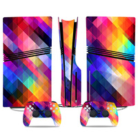 Autocollants complets pour manettes et console PS5 Pro Edition Disque – Film de protection en vinyle sans bulles, protection intégrale